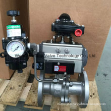 Stainless Steel/Wcb Pneumatic Actuator Ball Valve